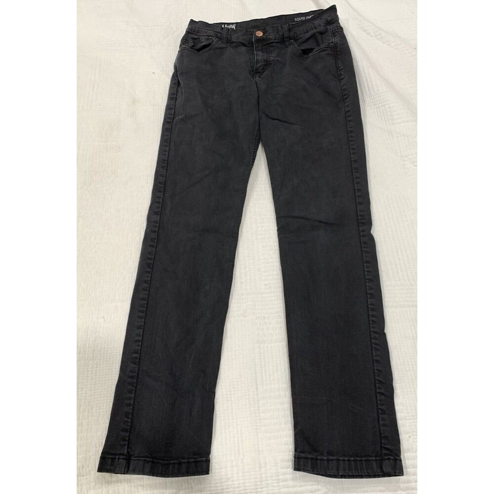 Mugsy Jeans Men 30x32 Black Denim Squid Inks Straight Stretch